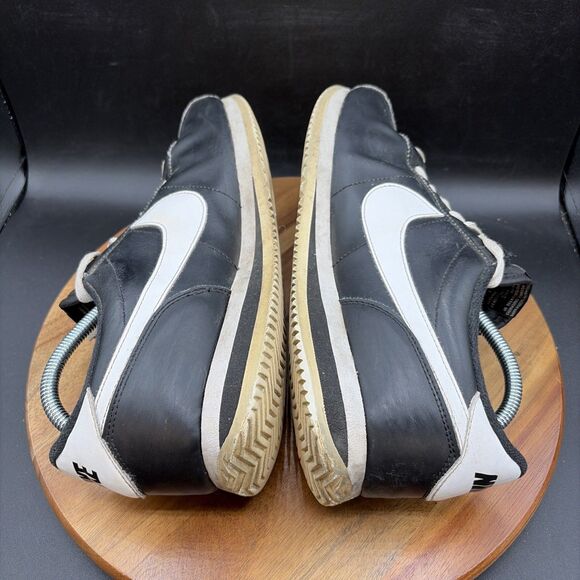 Nike Cortez Basic Mens Size 11 Shoes Black White Leather Sneakers main image 8